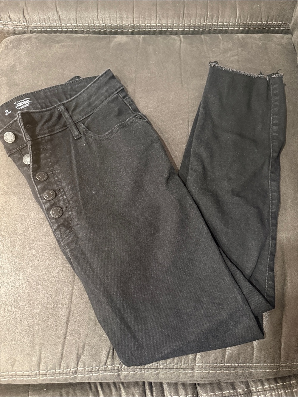 Old Navy Black Skinny Jeans with Button-Fly
